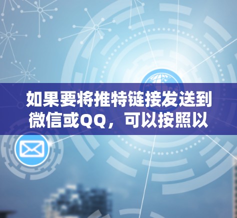 如果要将推特链接发送到微信或QQ,可以按照以下步骤操作