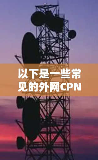 以下是一些常见的外网CPN加速器推荐 以下是一些常见的外网CPN加速器推荐