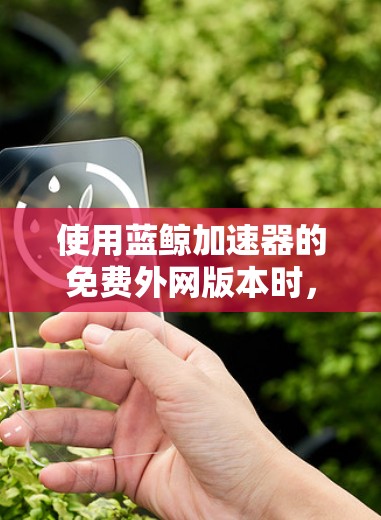使用蓝鲸加速器的免费外网版本时,需要考虑以下几点 使用蓝鲸加速器的免费外网版本时,需要考虑以下几点