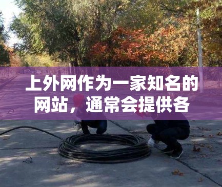 上外网作为一家知名的网站,通常会提供各种网站优化和加速工具,但具体情况取决于上外网是否提供加速功能。如果你指的是上外网的加速工具,建议直接访问其官方网站,查看是否有专门的加速功能或工具推荐 上外网作为一家知名的网站,通常会提供各种网站优化和加速工具,但具体情况取决于上外网是否提供加速功能。如果你指的是上外网的加速工具,建议直接访问其官方网站,查看是否有专门的加速功能或工具推荐
