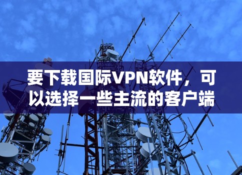 要下载国际VPN软件,可以选择一些主流的客户端,这些软件在国际社区中非常受欢迎。以下是几家主流国际VPN客户端的合集 要下载国际VPN软件,可以选择一些主流的客户端,这些软件在国际社区中非常受欢迎。以下是几家主流国际VPN客户端的合集