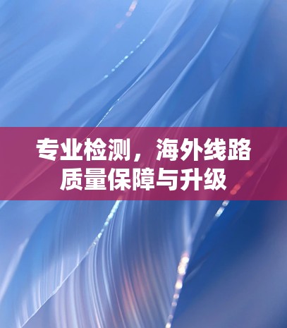 专业检测，海外线路质量保障与升级