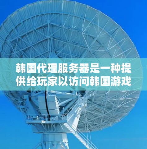 韩国代理服务器是一种提供给玩家以访问韩国游戏平台的服务。这些代理服务器通常会通过网络连接，将韩国的游戏内容（如N6、N7、N1等平台）提供给玩家进行游戏。以下是关于韩国代理服务器的一些关键点