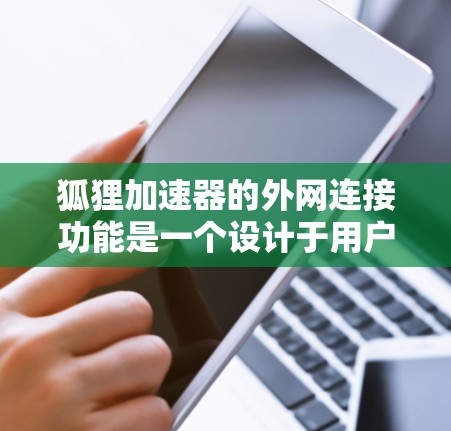 狐狸加速器的外网连接功能是一个设计于用户可以在下载页面上直接点击下载按钮或选择外部下载连接的工具。以下是关于该功能的详细信息