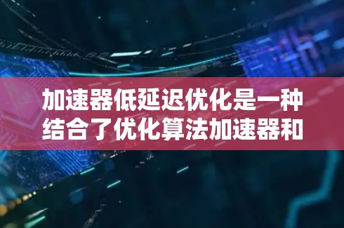 加速器低延迟优化是一种结合了优化算法加速器和低延迟优化方法的优化策略，旨在提高优化算法的收敛速度和减少对内存和计算资源的消耗。以下是对该课题的详细总结和建议