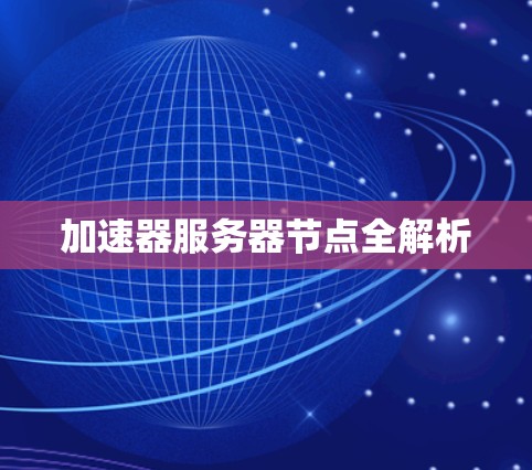 加速器服务器节点全解析