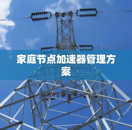 家庭节点加速器管理方案