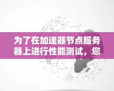 为了在加速器节点服务器上进行性能测试,您可以按照以下步骤进行操作 为了在加速器节点服务器上进行性能测试,您可以按照以下步骤进行操作