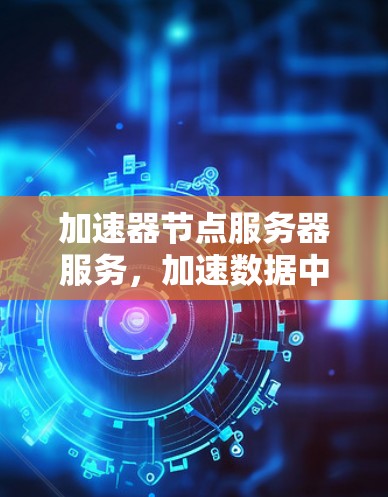 加速器节点服务器服务，加速数据中心传输链，为数据安全和高效运行保驾护航