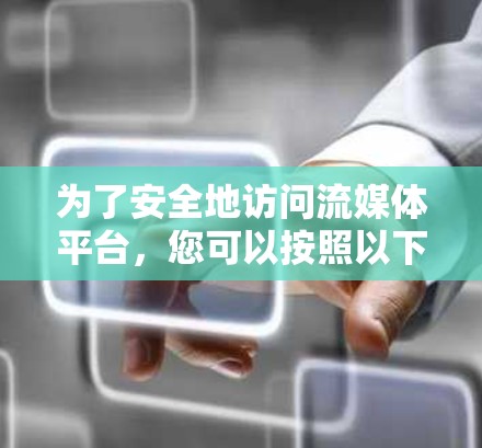 为了安全地访问流媒体平台，您可以按照以下步骤进行
